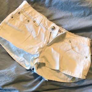 🏳️ Almost Famous Destroyed White Denim Shorts